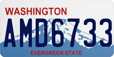 WA license plate AMD6733