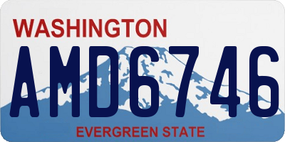 WA license plate AMD6746