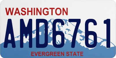 WA license plate AMD6761