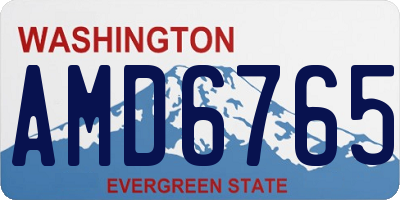 WA license plate AMD6765
