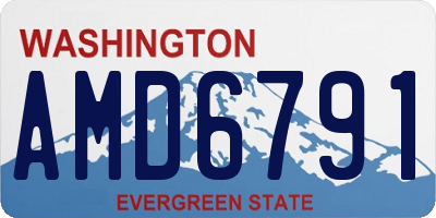 WA license plate AMD6791