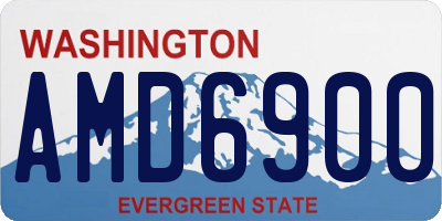 WA license plate AMD6900