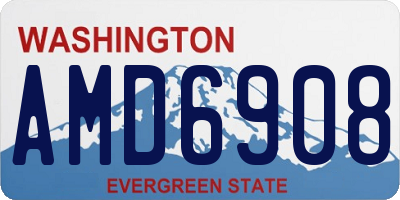 WA license plate AMD6908