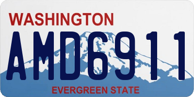 WA license plate AMD6911