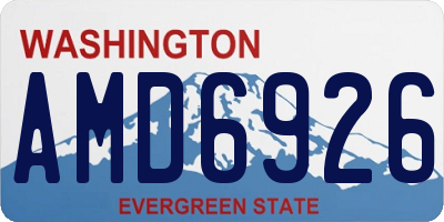 WA license plate AMD6926