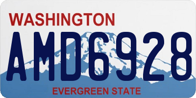 WA license plate AMD6928
