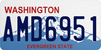 WA license plate AMD6951