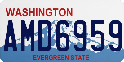 WA license plate AMD6959