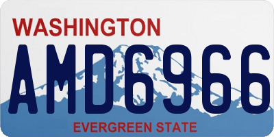 WA license plate AMD6966