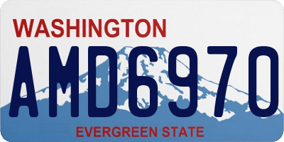 WA license plate AMD6970