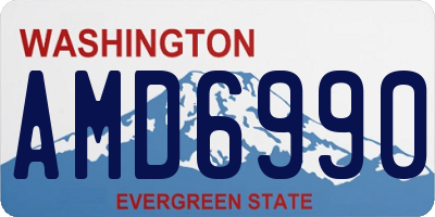 WA license plate AMD6990