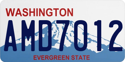 WA license plate AMD7012