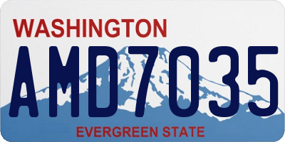 WA license plate AMD7035