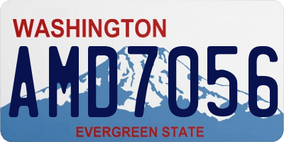 WA license plate AMD7056