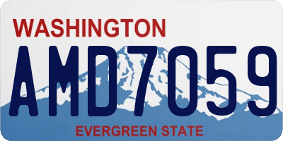 WA license plate AMD7059