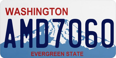 WA license plate AMD7060