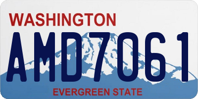 WA license plate AMD7061