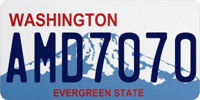 WA license plate AMD7070