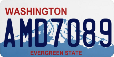 WA license plate AMD7089