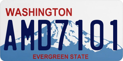 WA license plate AMD7101