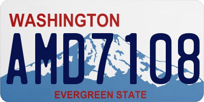 WA license plate AMD7108