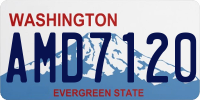 WA license plate AMD7120