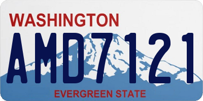 WA license plate AMD7121