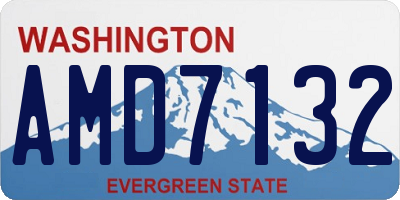 WA license plate AMD7132