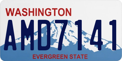WA license plate AMD7141