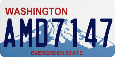 WA license plate AMD7147