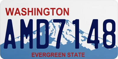 WA license plate AMD7148