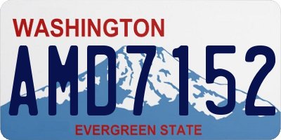 WA license plate AMD7152