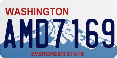 WA license plate AMD7169