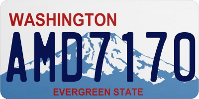 WA license plate AMD7170
