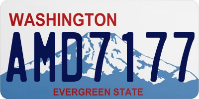 WA license plate AMD7177