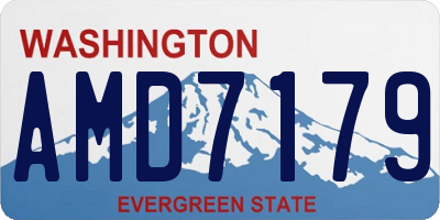 WA license plate AMD7179