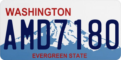 WA license plate AMD7180