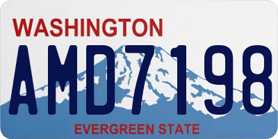 WA license plate AMD7198