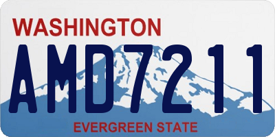 WA license plate AMD7211