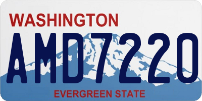 WA license plate AMD7220