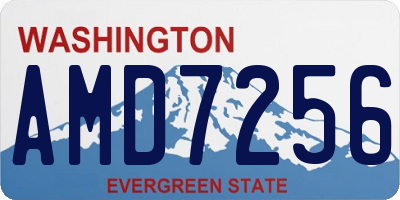 WA license plate AMD7256