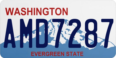 WA license plate AMD7287