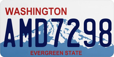 WA license plate AMD7298