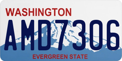 WA license plate AMD7306