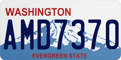 WA license plate AMD7370