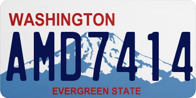 WA license plate AMD7414