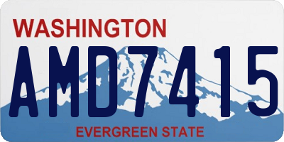 WA license plate AMD7415