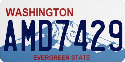 WA license plate AMD7429