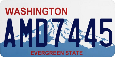 WA license plate AMD7445