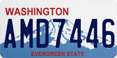 WA license plate AMD7446